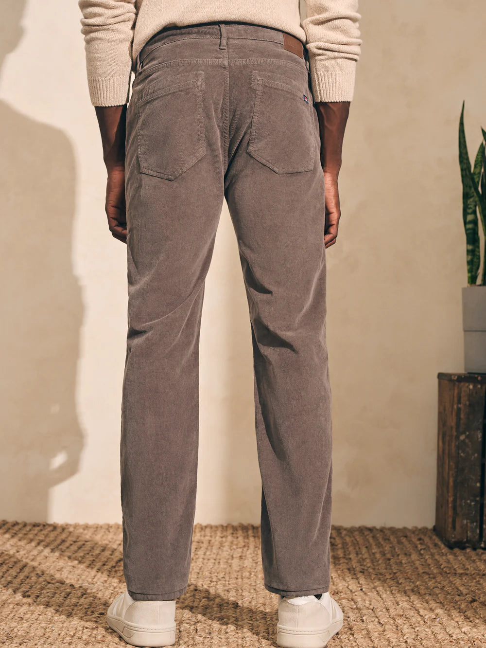 Faherty Stretch Corduroy 5 Pocket Rugged Grey