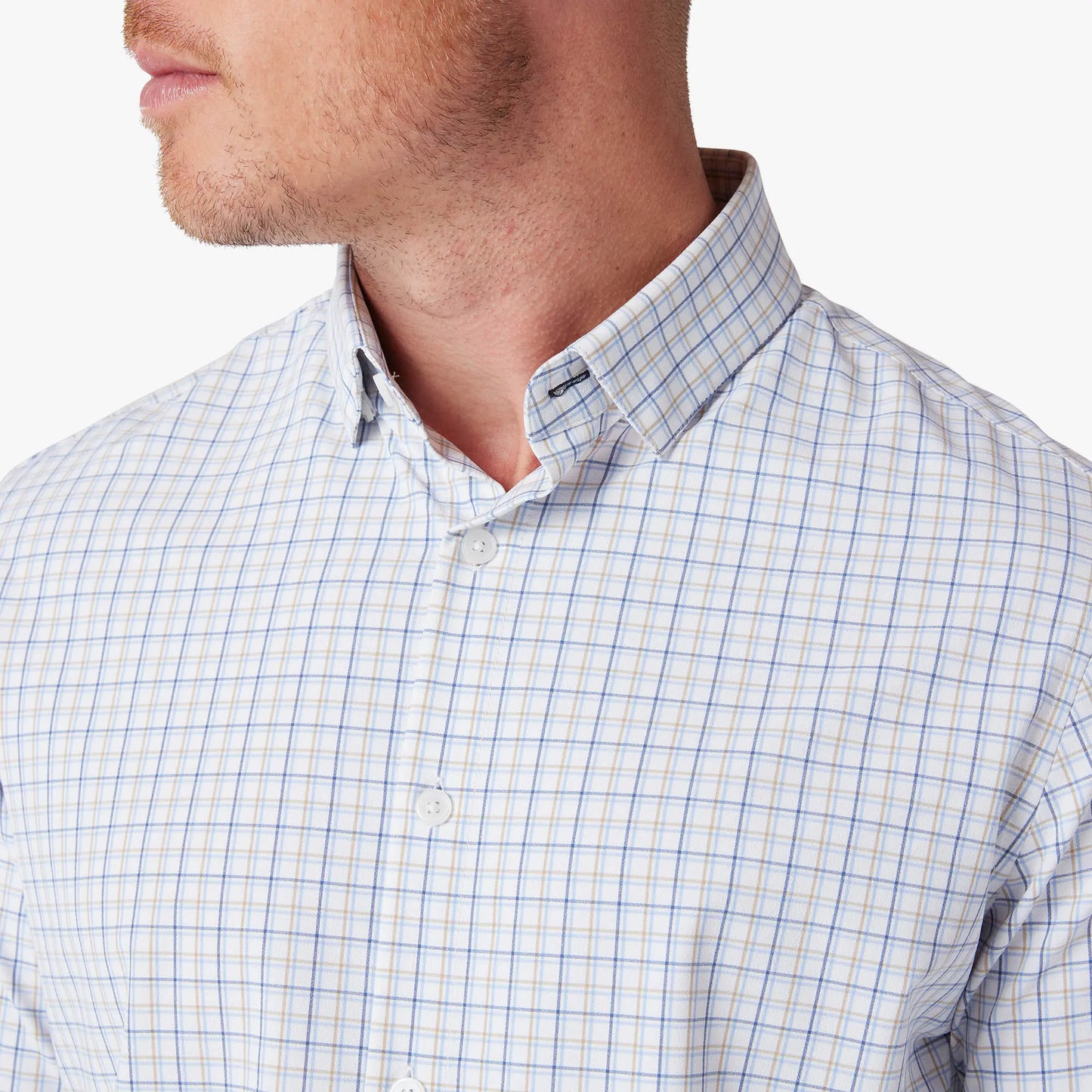 Mizzen + Main Leeward No Tuck LS Sand Ludlow Plaid