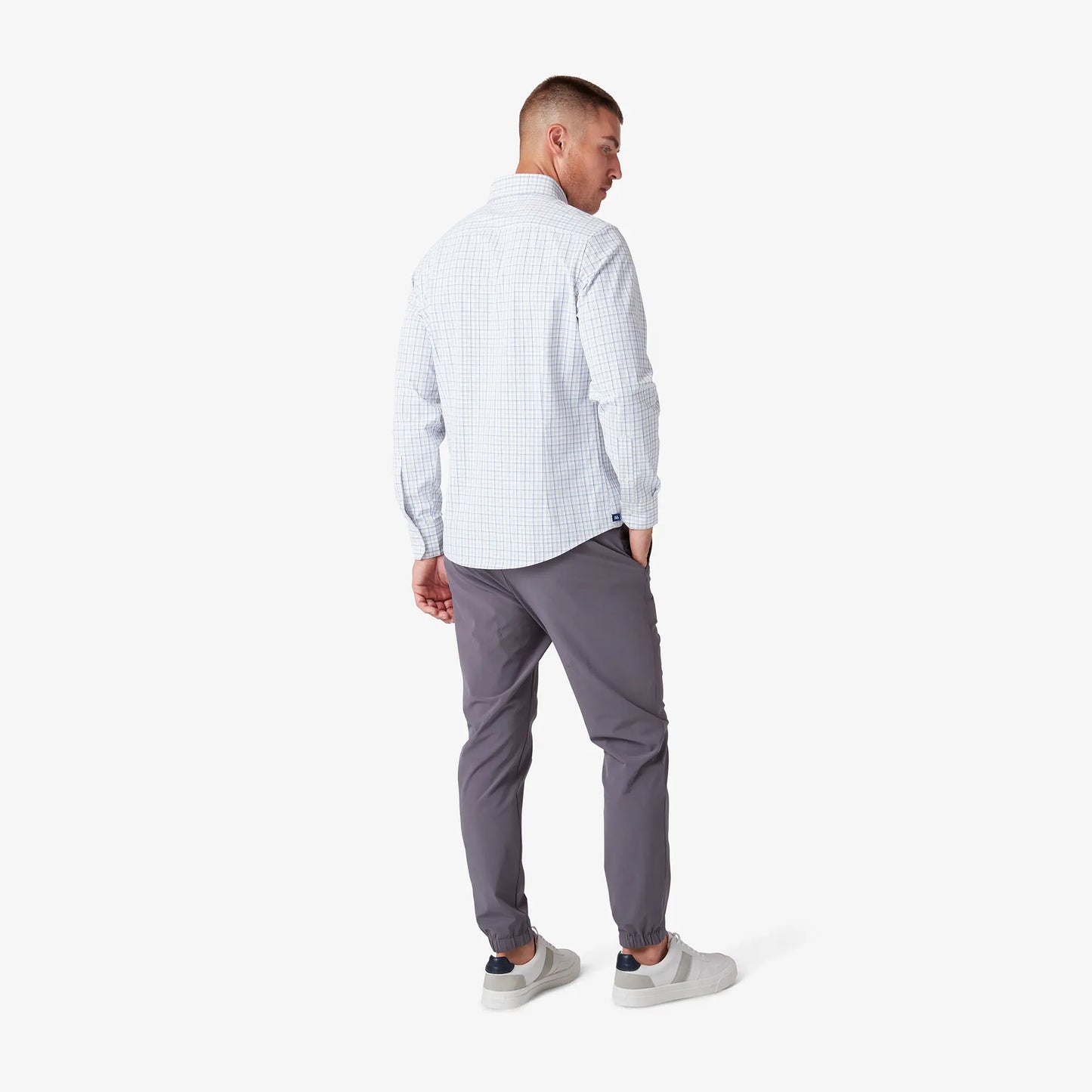 Mizzen + Main Leeward No Tuck LS Sand Ludlow Plaid