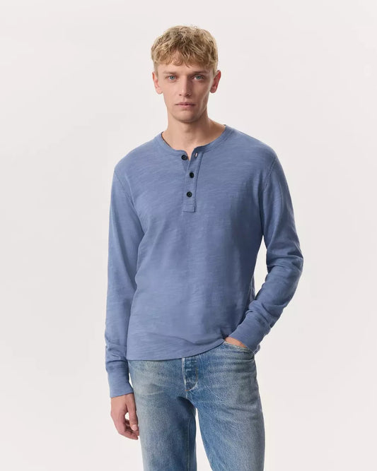 Rag & Bone Classic Flame Henley Seagrey