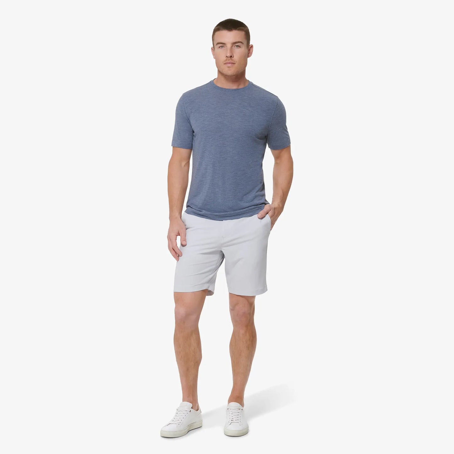 Mizzen + Main EasyKnit SS T Shirt Set Sail Heather