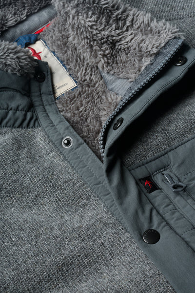 Relwen Wool Shag Zip-up Grey