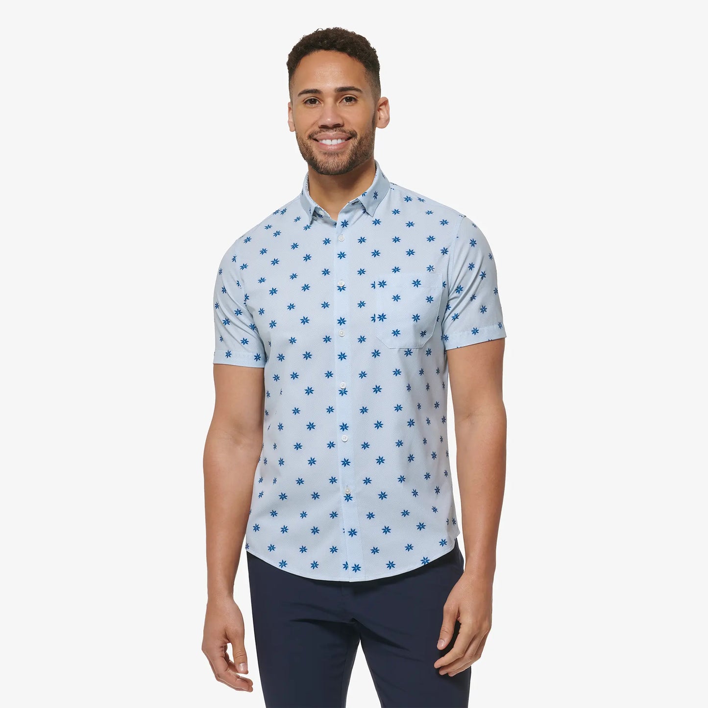 Mizzen + Main Leeward SS Skyway Floral Dot Print