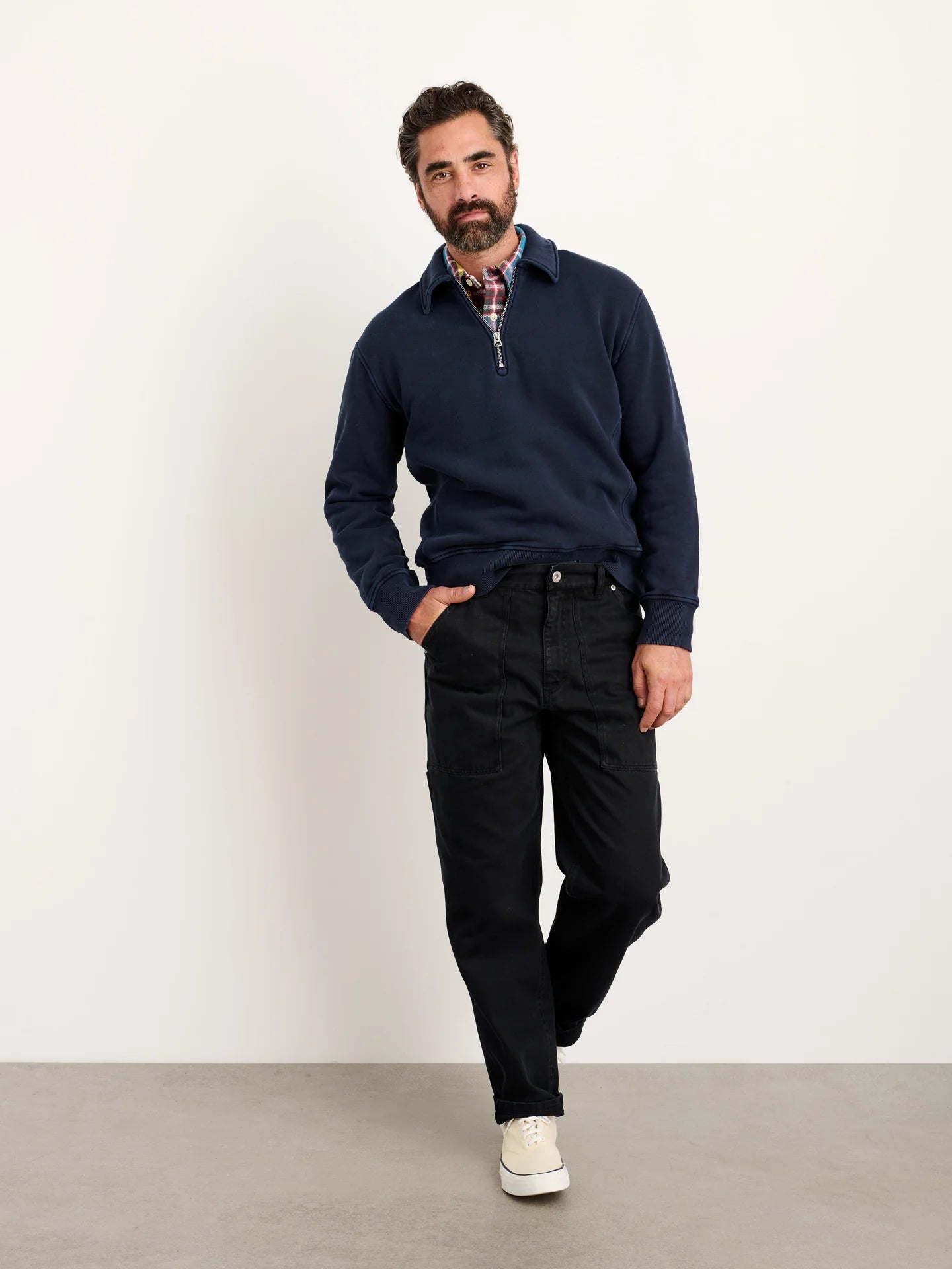 Alex Mill Som 1/2 Zip Sweatshirt Navy