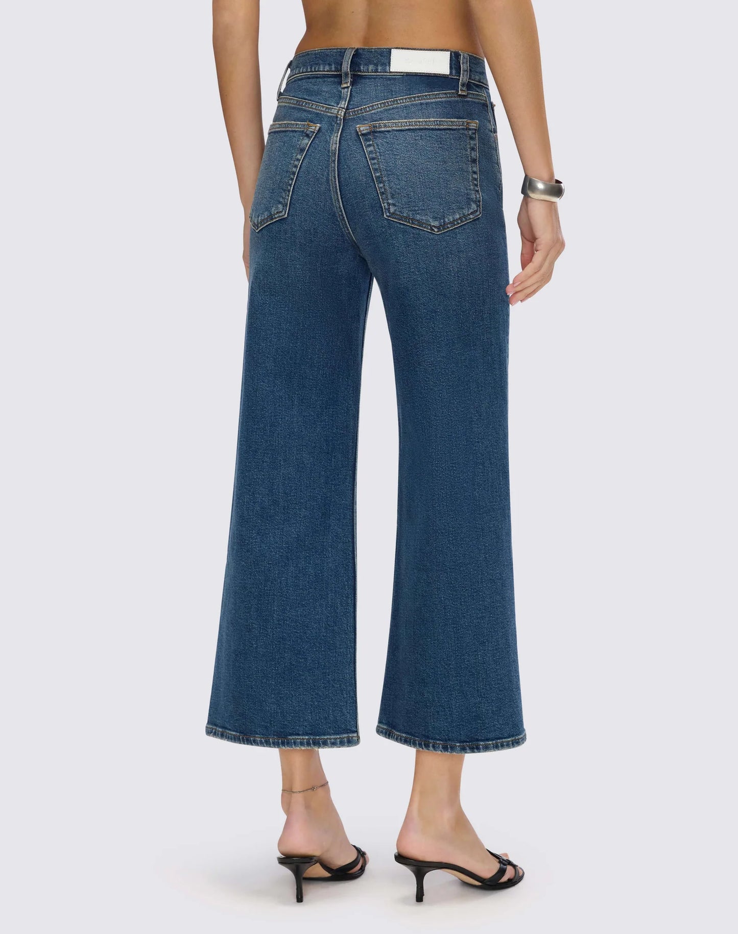 Re/Done High Rise Wide Leg Crop Sonoma Indigo
