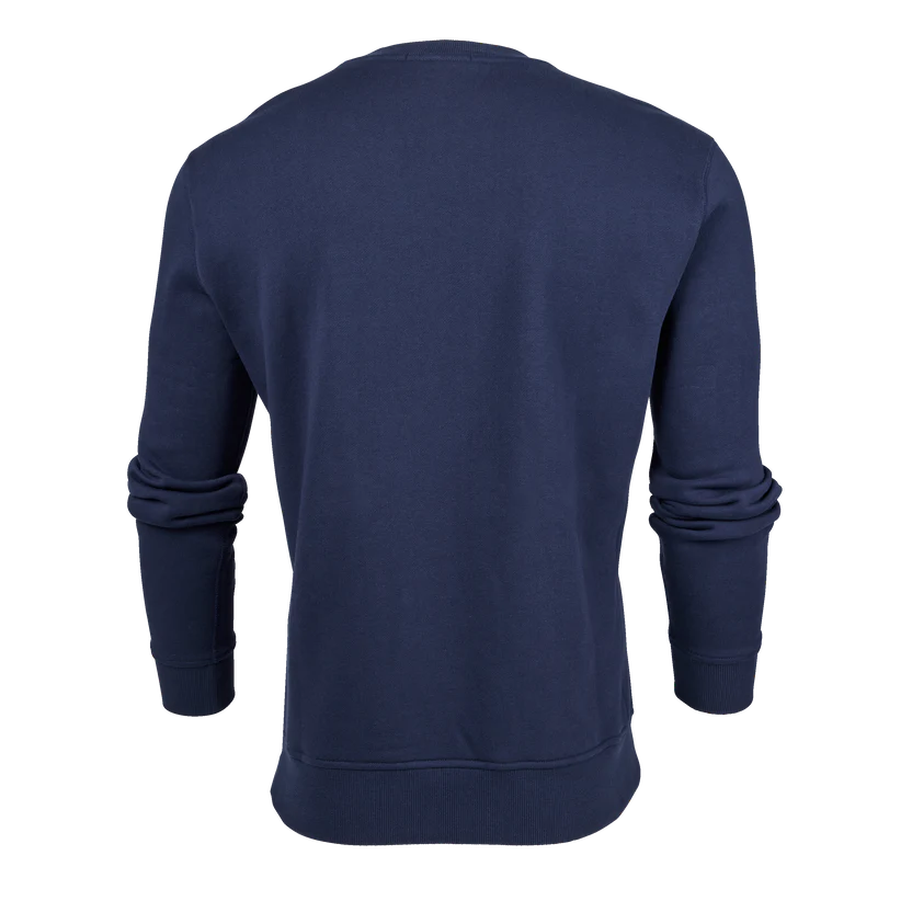 Greyson Stalking Wolf Embossed Aspen Crewneck Maltese Blue