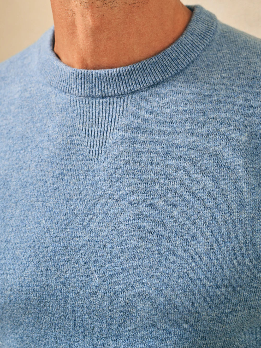 Faherty Jackson Crew Sweater Mountain Stream Heather