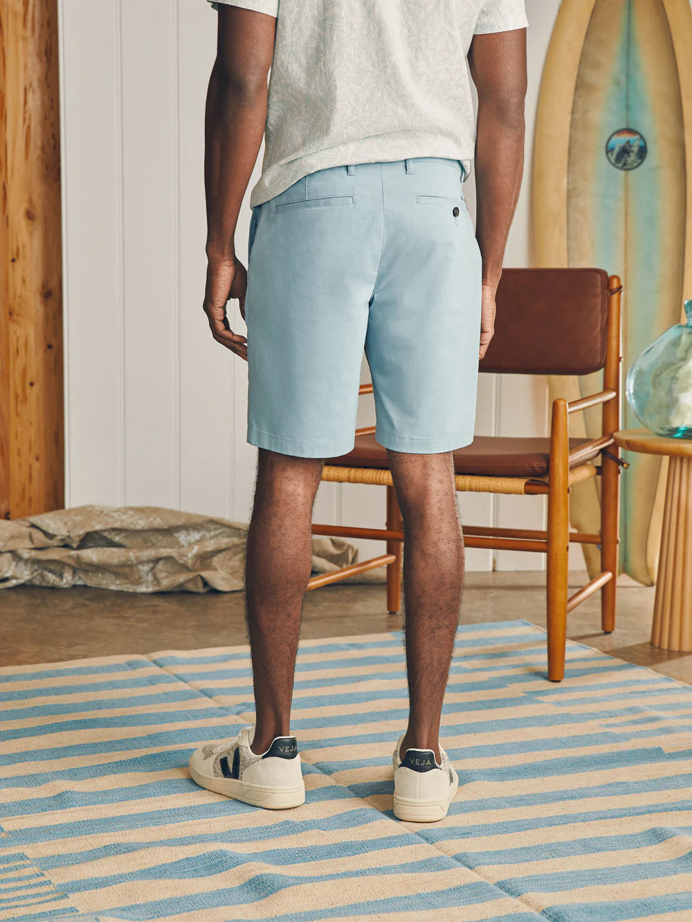 Faherty Movement Chino Short Steel Blue