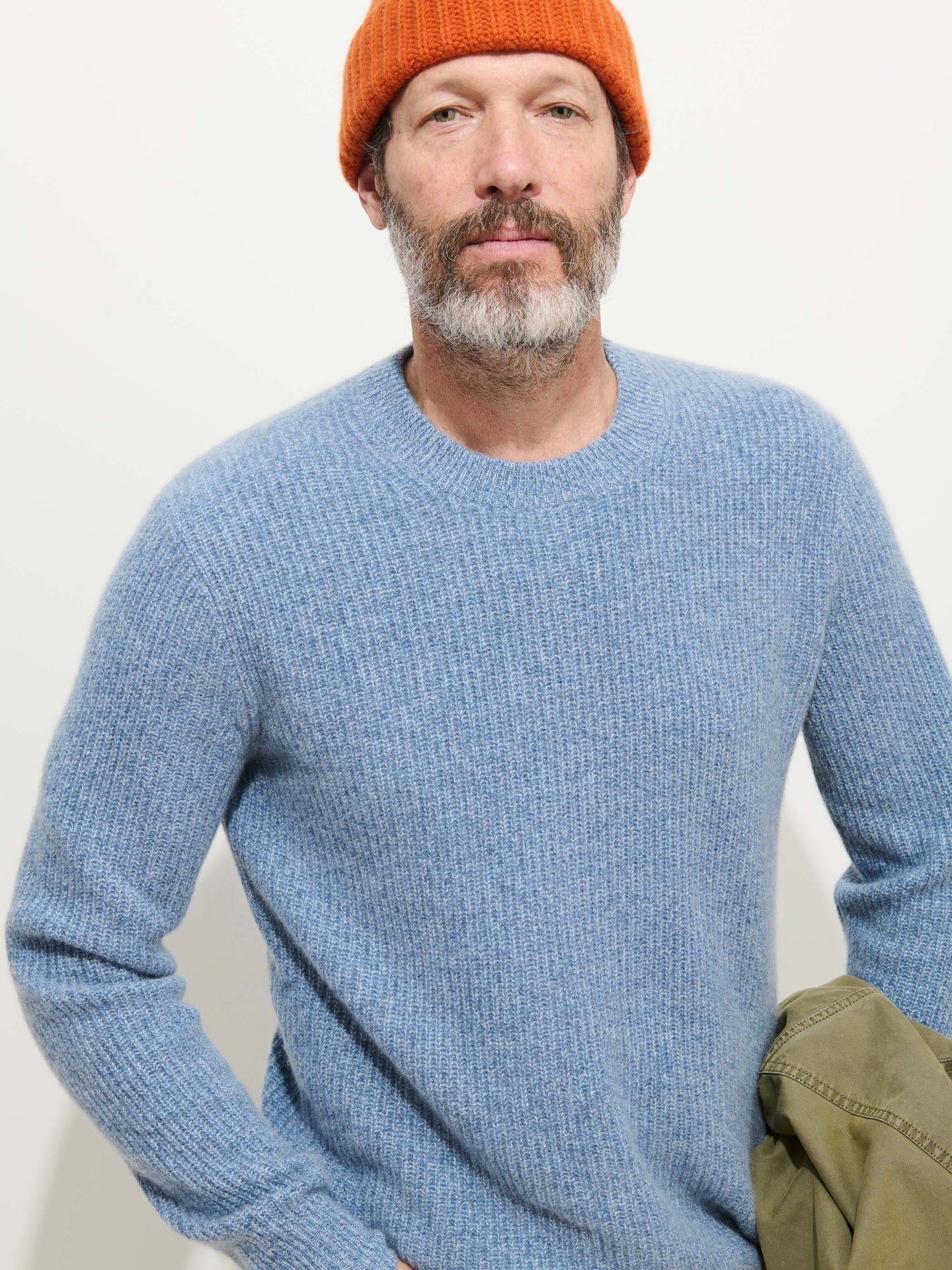 Alex Mill Jordan Sweater in Washed Cashmere Marled Stonewash