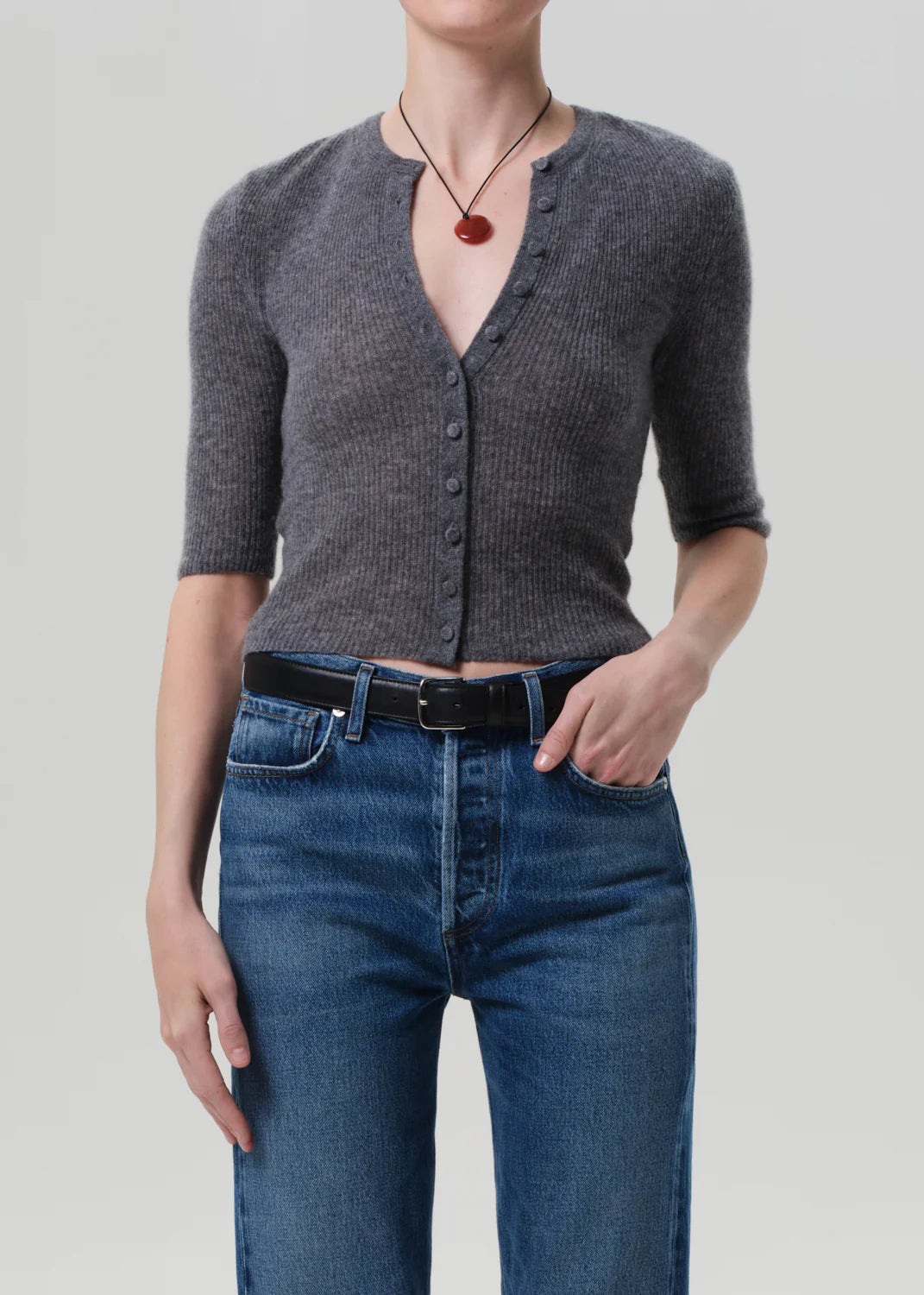 Citizens of Humanity Tabitha Cardigan Charcoal Heather