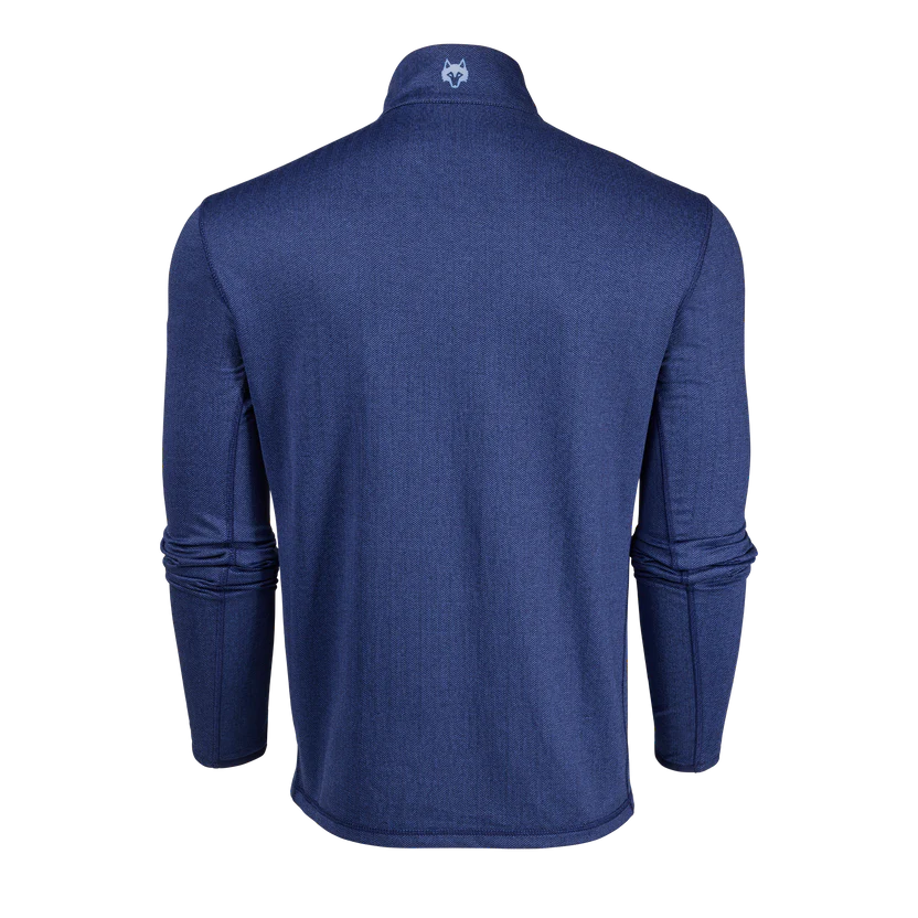 Greyson Herringbone Tate 1/4 Zip Navy Herringbone