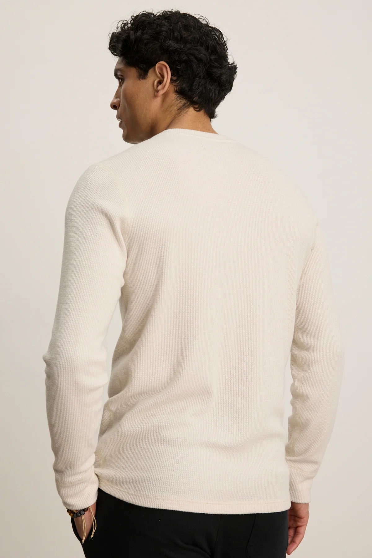 Velvet Tobias Waffle LS T Shirt Ecru