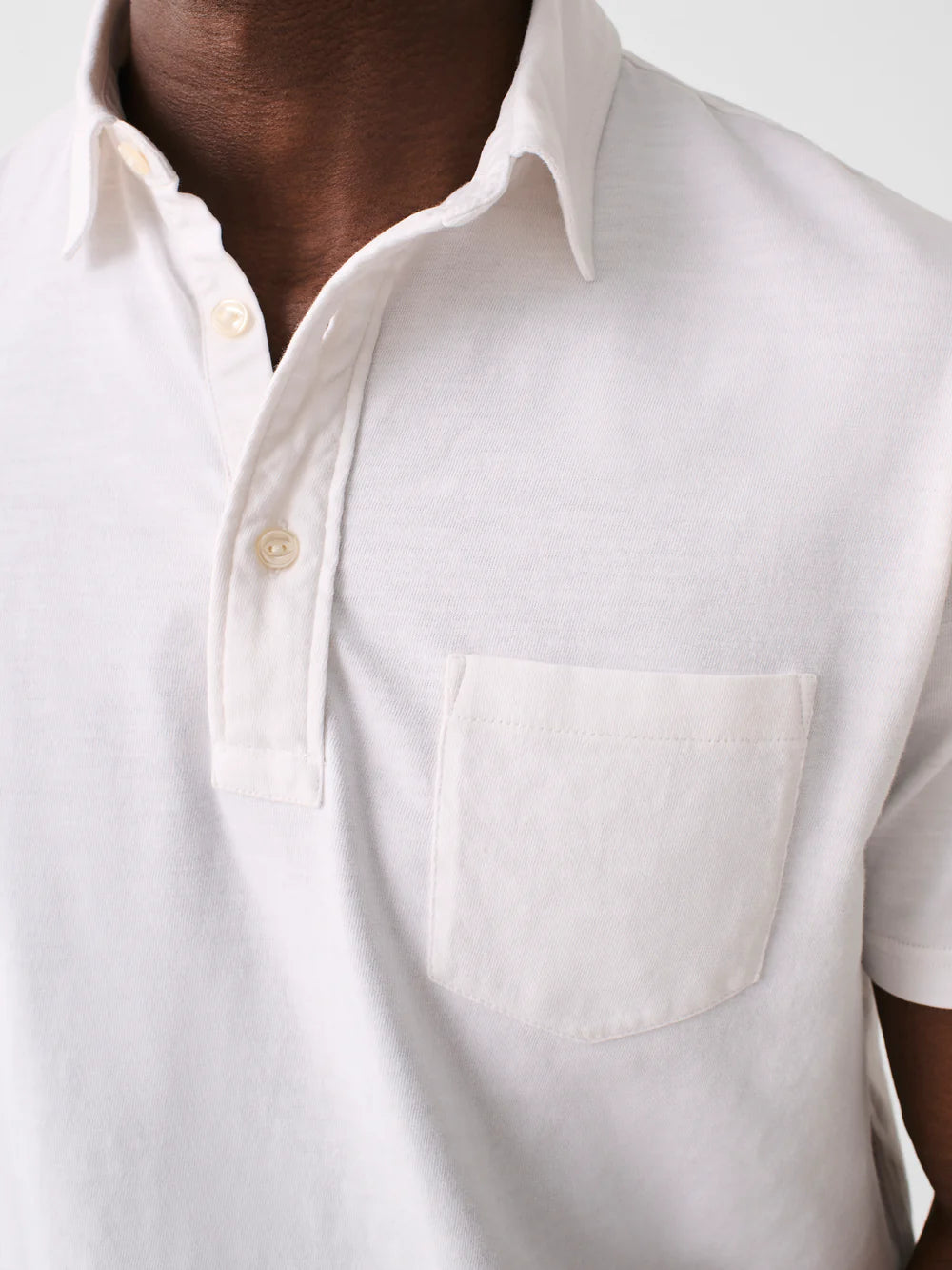 Faherty Sunwashed T Shirt Polo White
