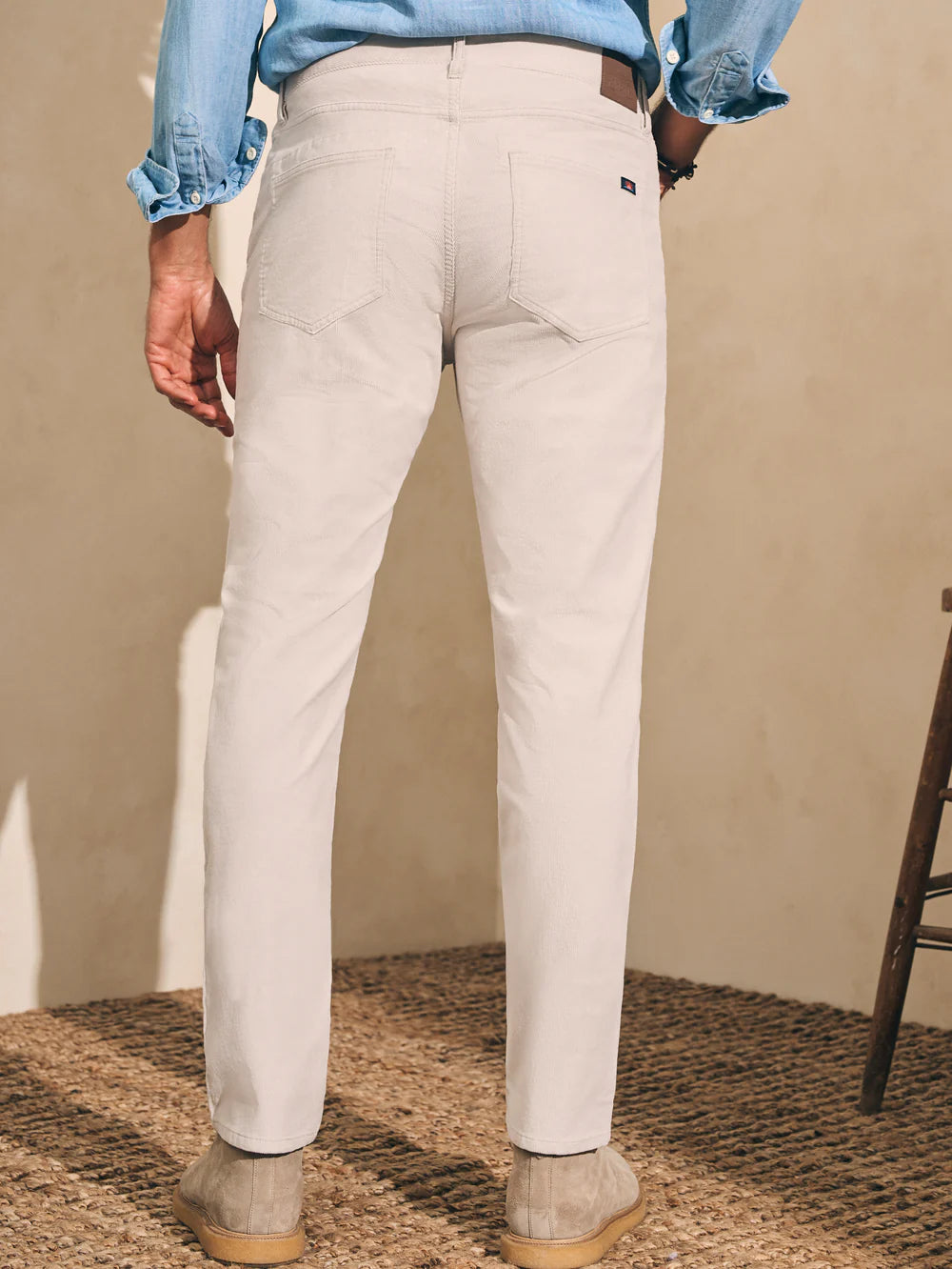 Faherty Stretch Corduroy 5 Pocket Winter Tundra