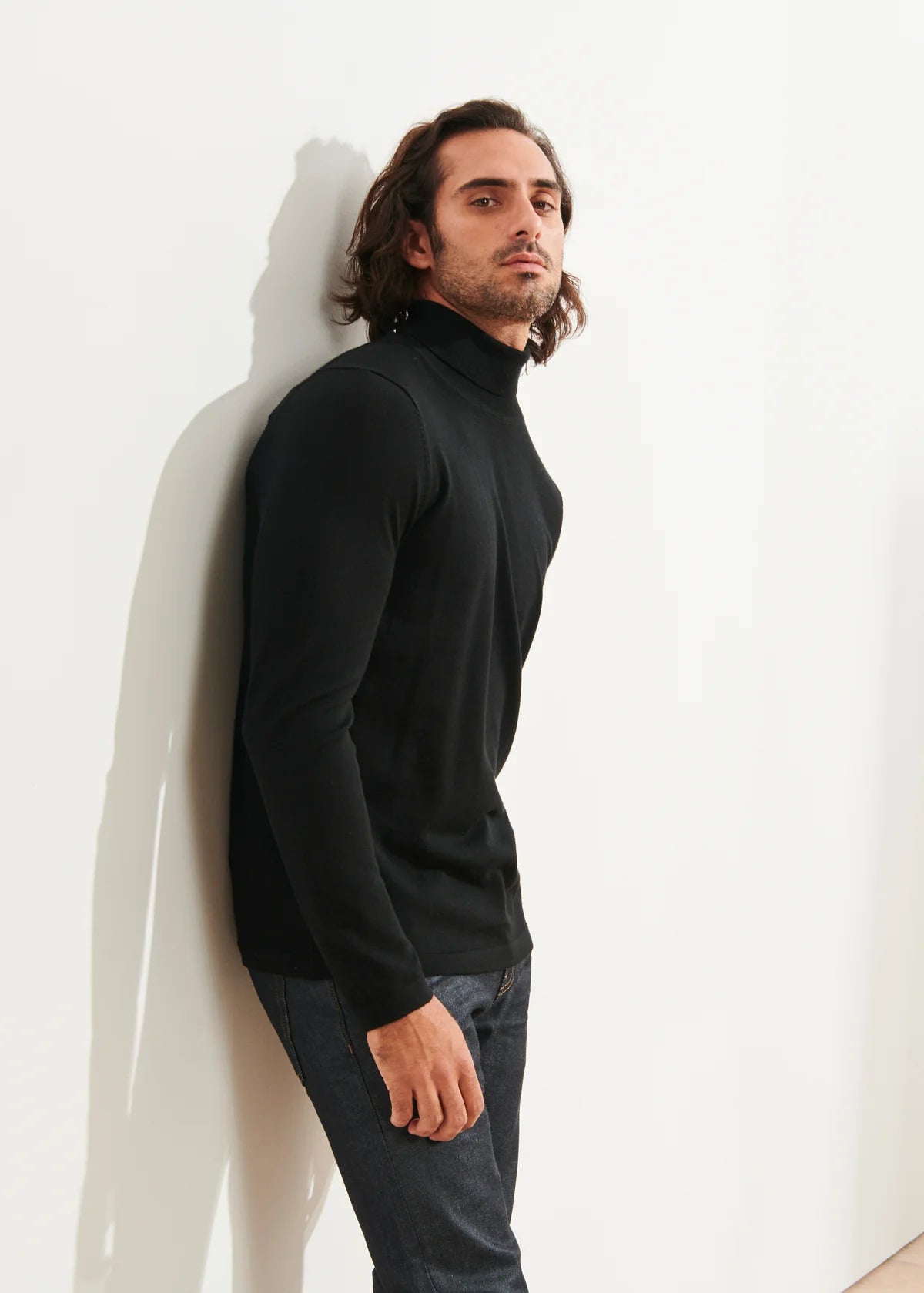 Patrick Assaraf 14GG Merino Turtleneck Black