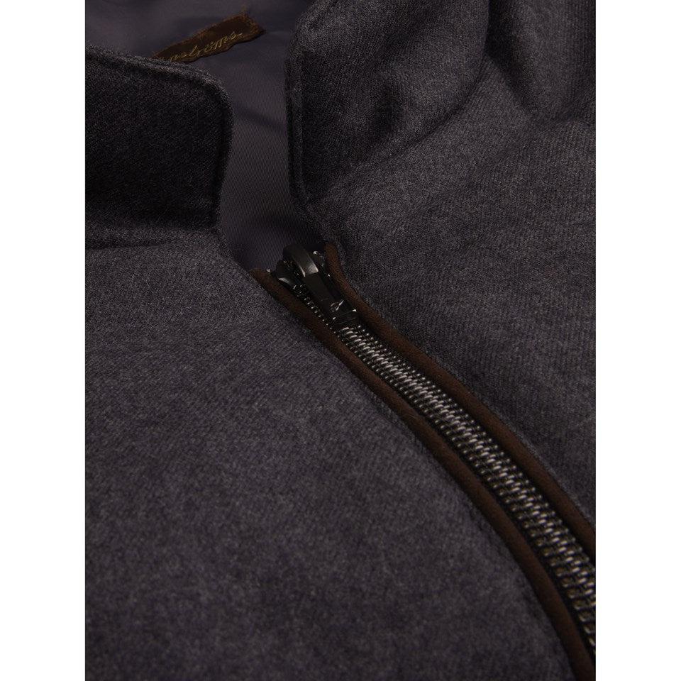Stenstroms Hybrid Wood Rib Knit Vest Charcoal 370