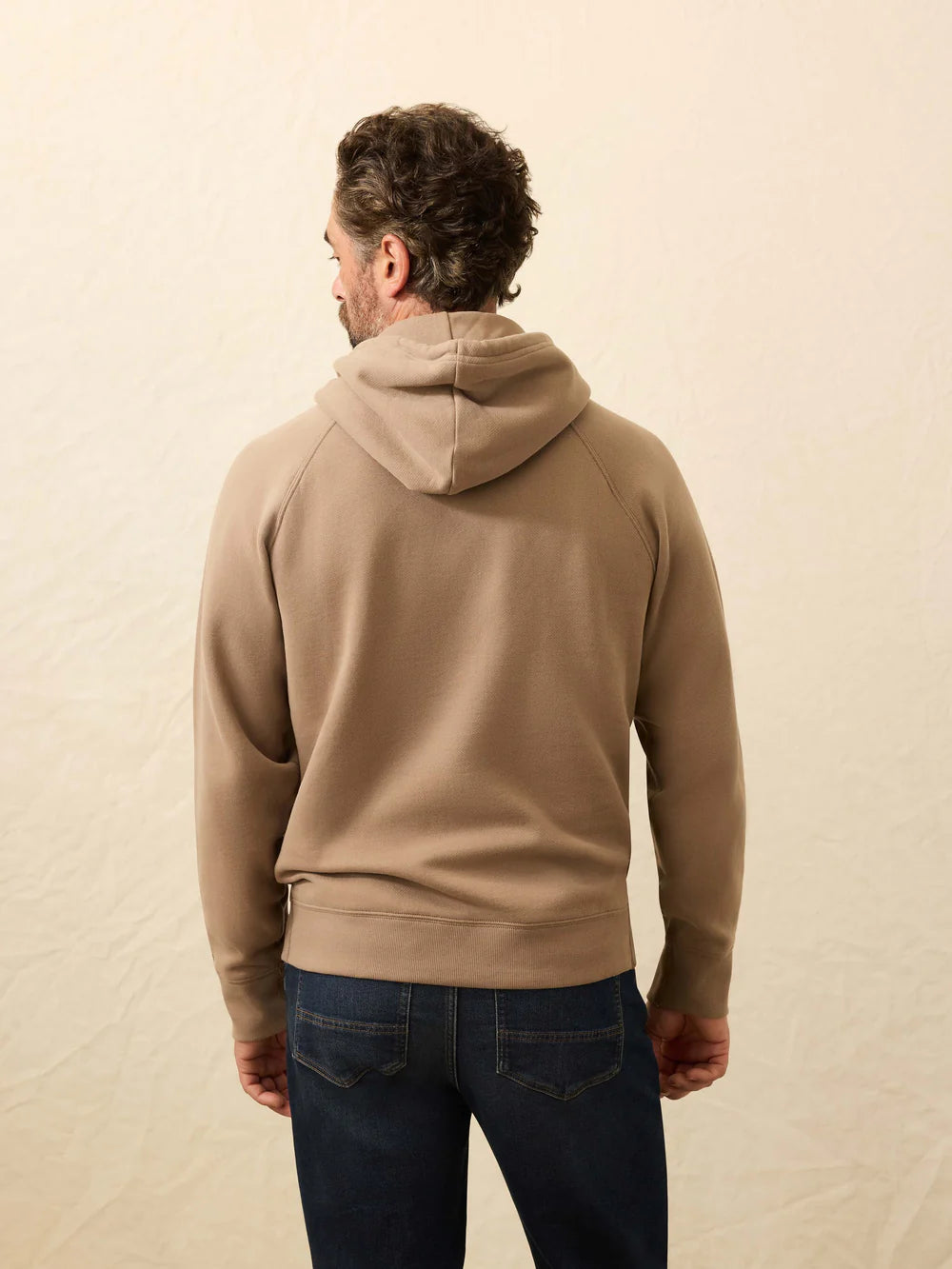 Faherty High Standard Fleece Hoodie Walnut Branch