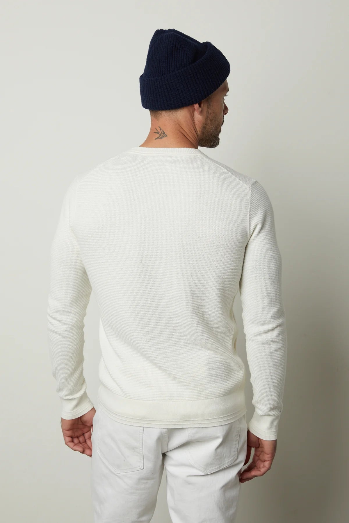 Velvet Walter LS Waffle Crewneck Ecru