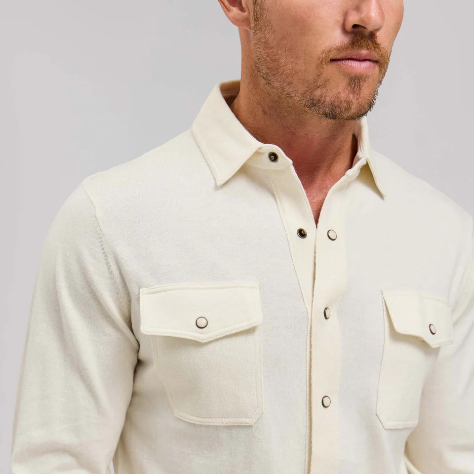 Rye 51 The Waylan Merino Sweater Knit White