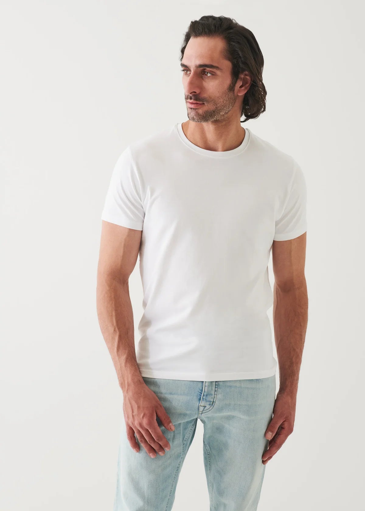 Patrick Assaraf SS Iconic Crew Tee White