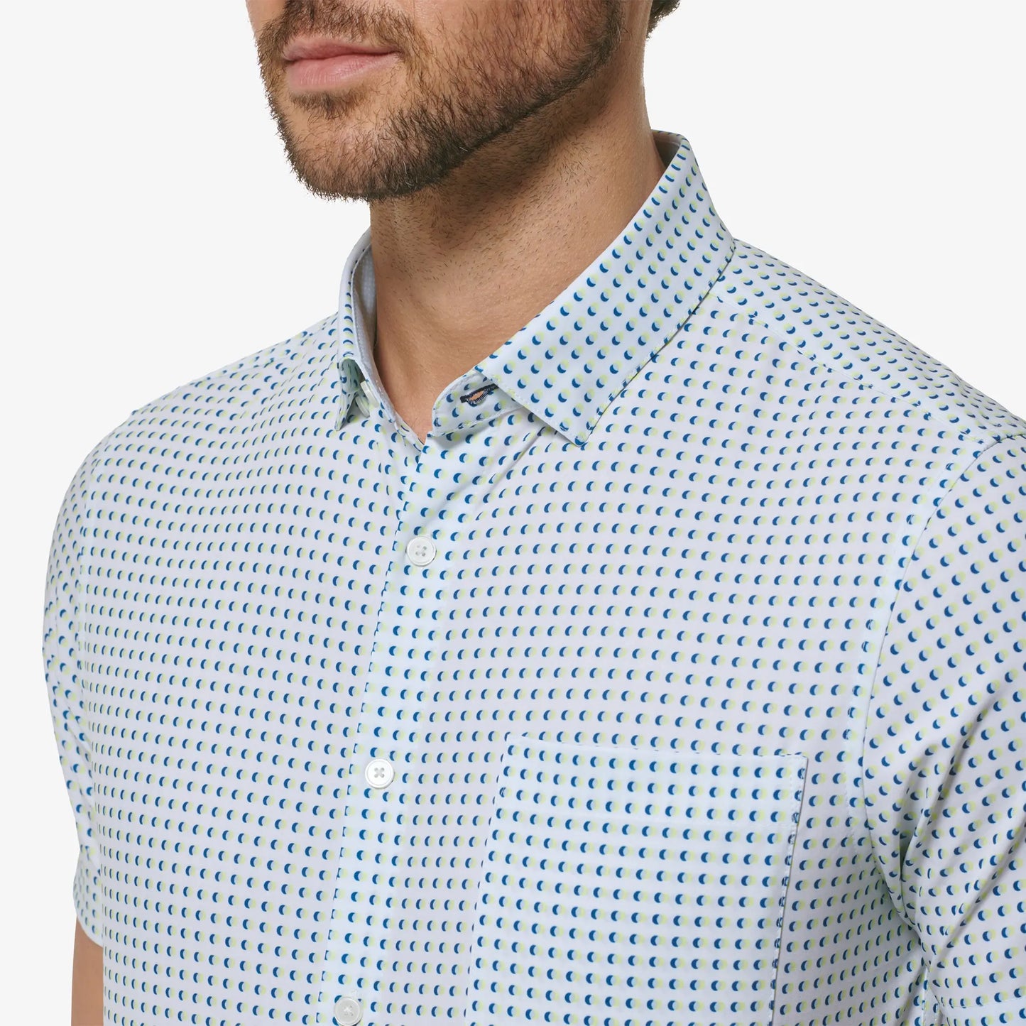 Mizzen + Main Leeward SS White Geo Print