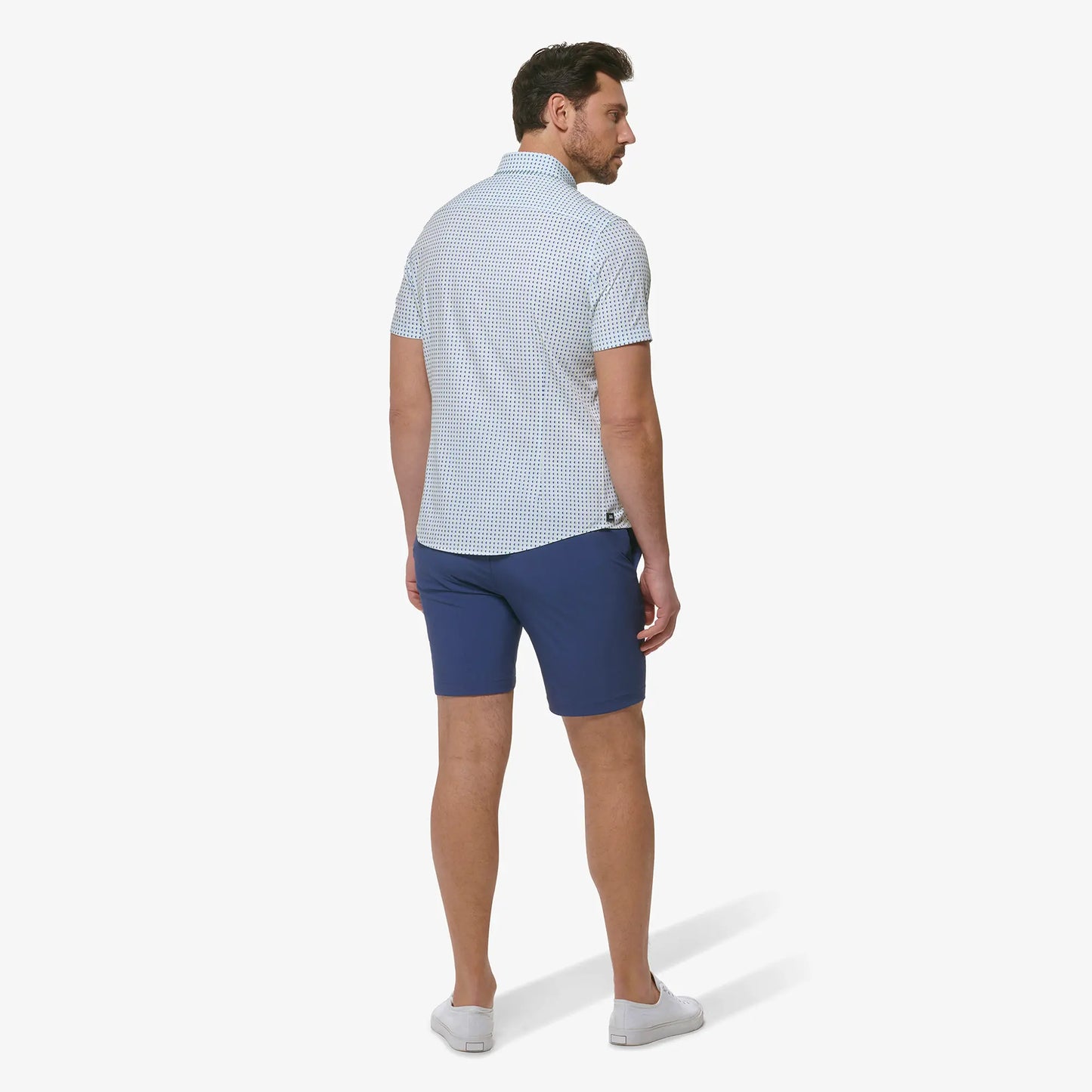 Mizzen + Main Leeward SS White Geo Print