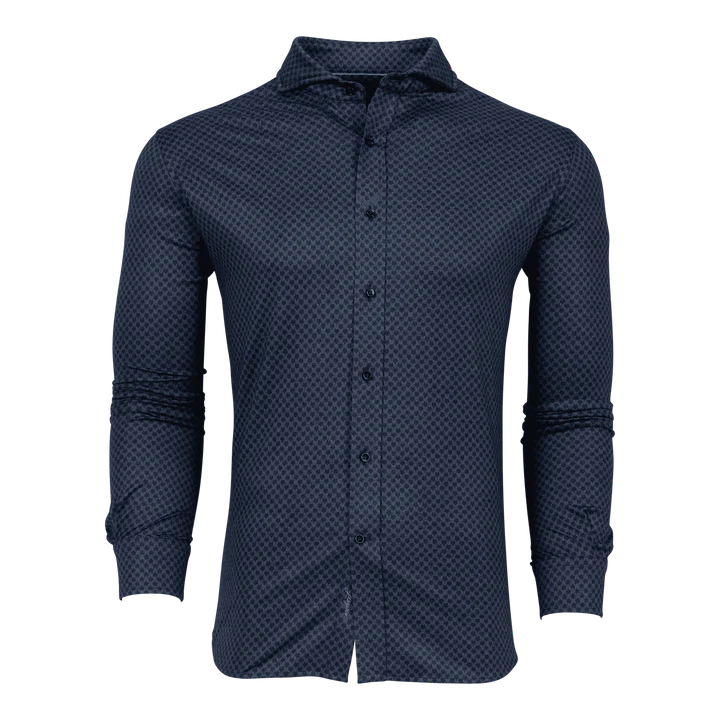 Greyson Grey Wolf Woodward Knit Shirt Cloud