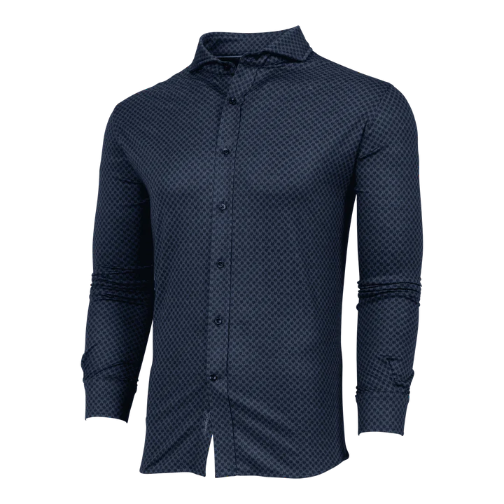 Greyson Grey Wolf Woodward Knit Shirt Cloud