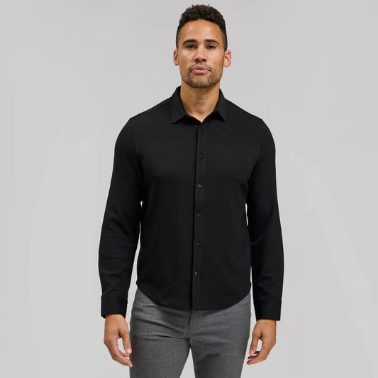 Rye 51 The Axel Sand Washed Button Down Black