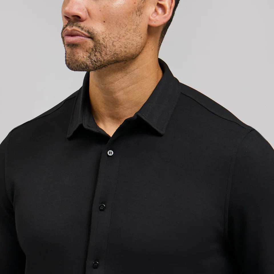 Rye 51 The Axel Sand Washed Button Down Black