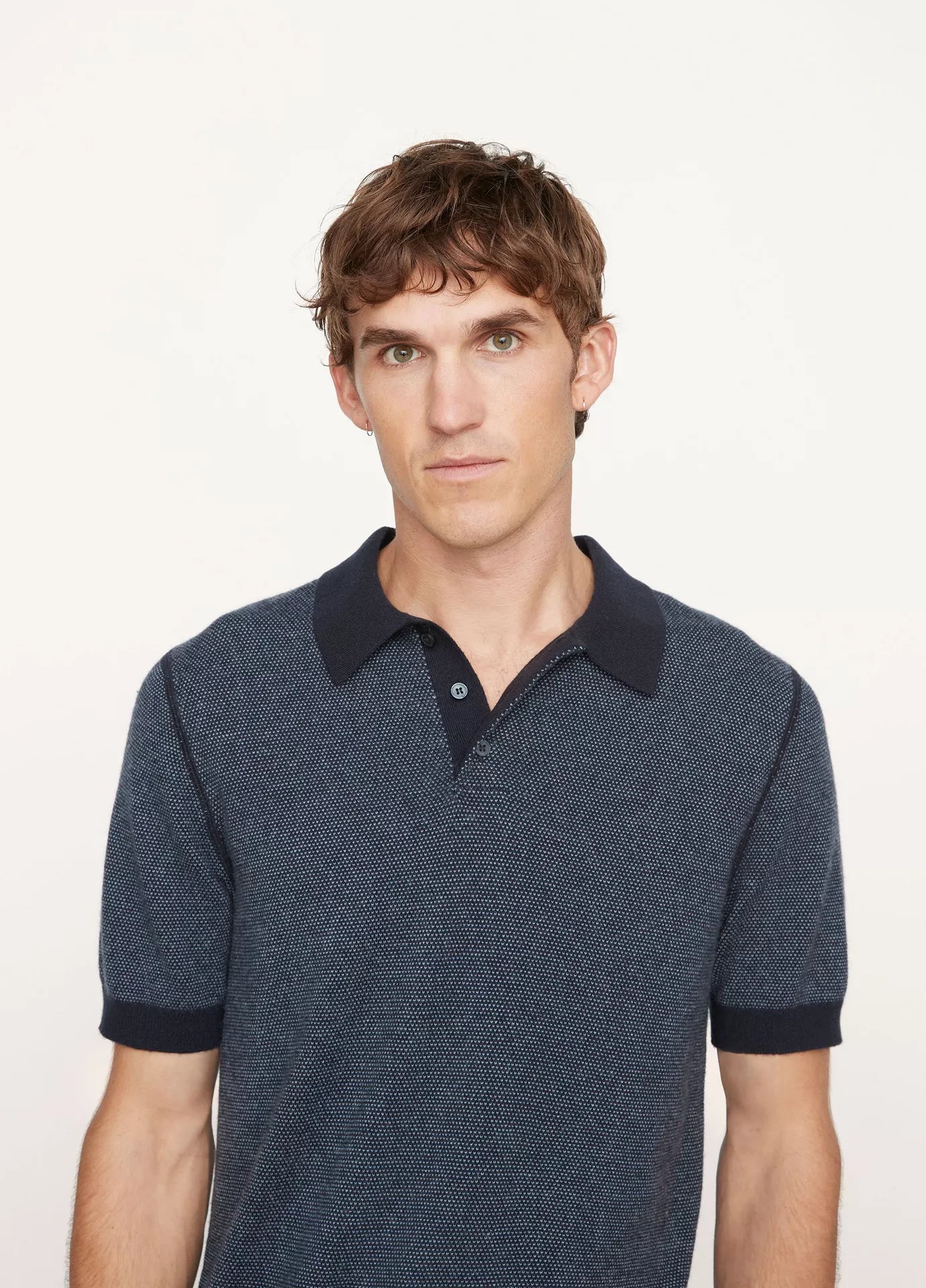 Vince Birdseye S/S Polo Coastal/Pacific Blue