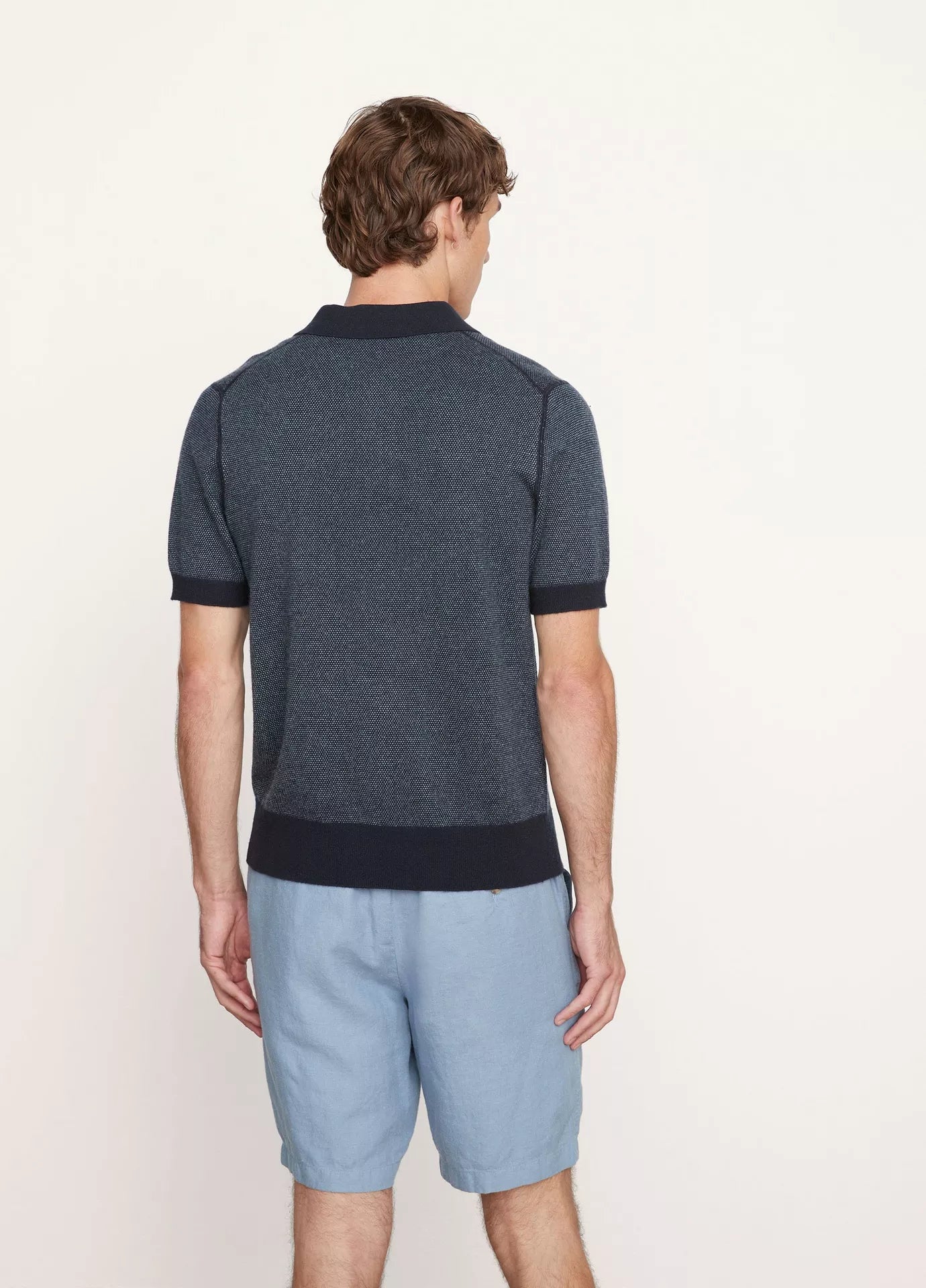 Vince Birdseye S/S Polo Coastal/Pacific Blue