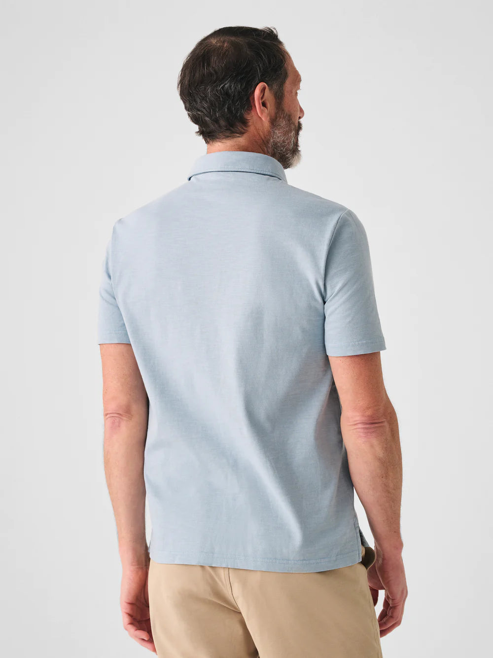 Faherty Sunwashed T Shirt Polo Blue Breeze