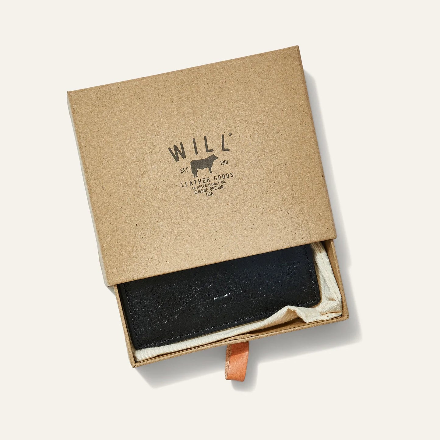 Will Leather Goods Front Pocket Wallet Black