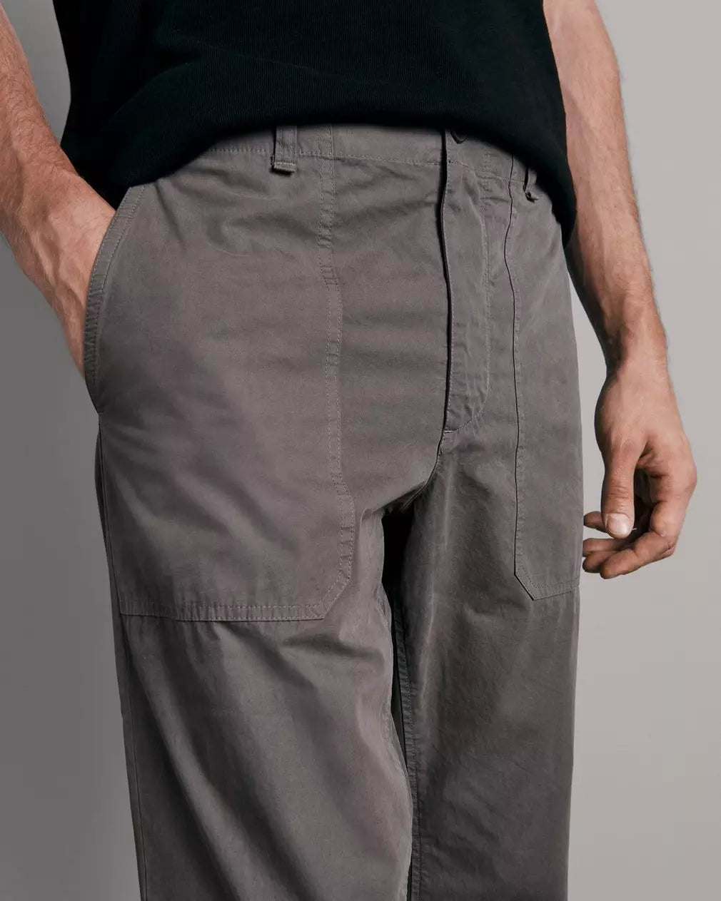 Rag & Bone Cliffee Peached Cotton Field Pant Charcoal