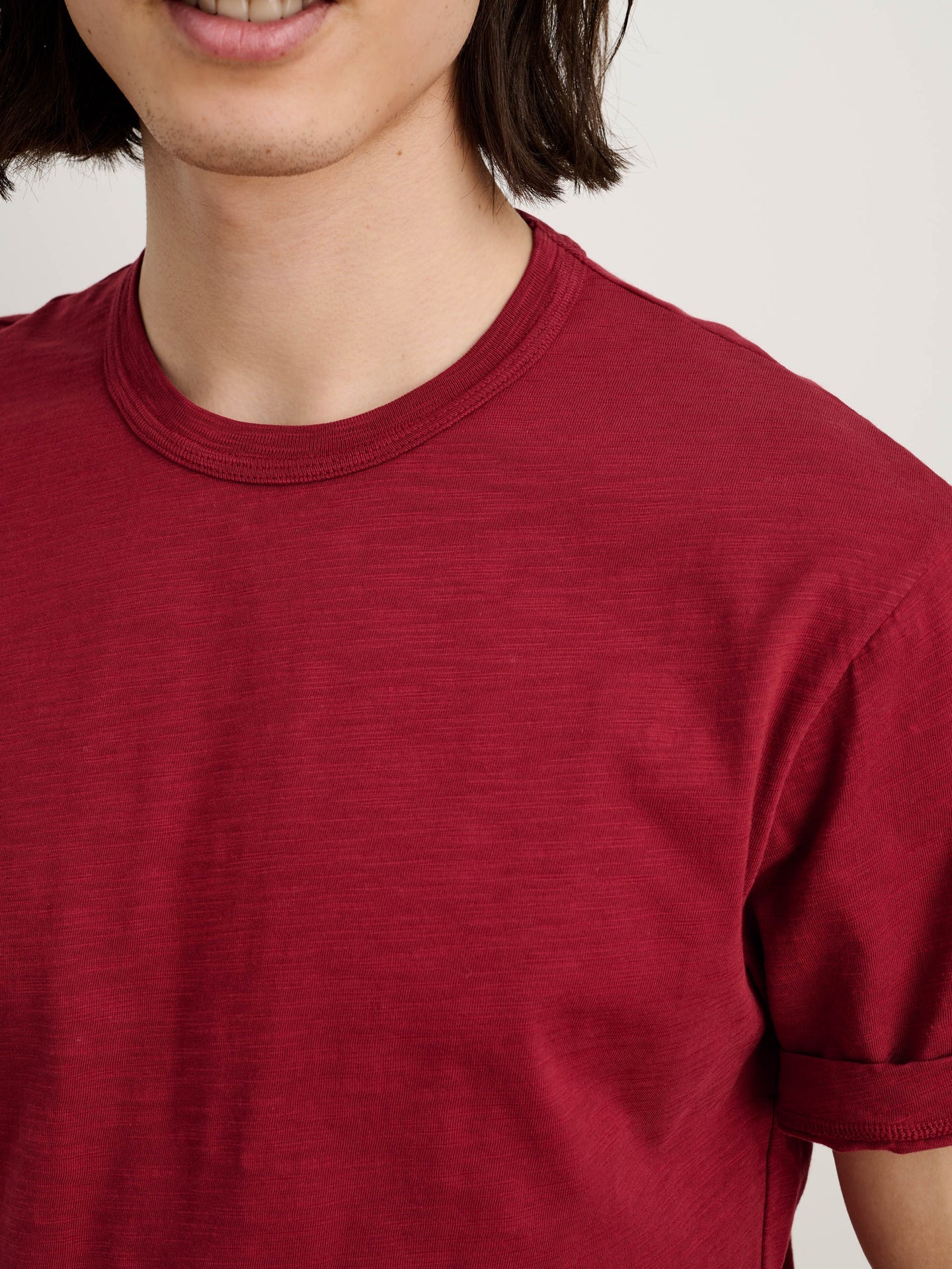 Alex Mill Standard T Shirt in Slub Cotton Fire Brick