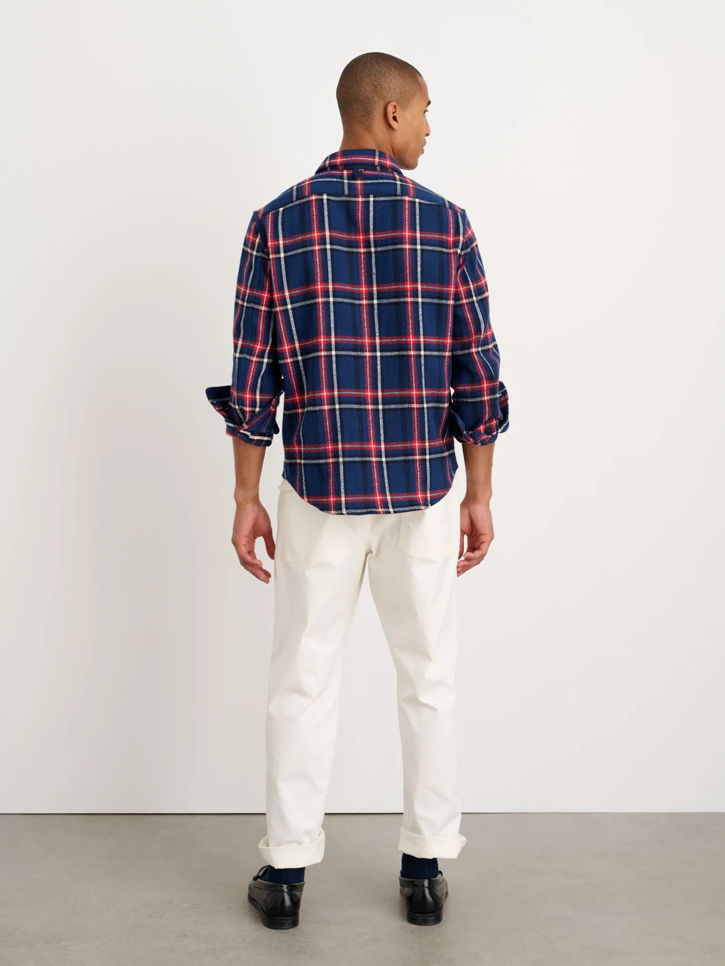 Alex Mill Frontier Shirt in Navy/Red Flannel Plaid