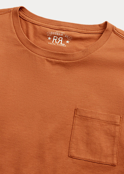 RRL SS Garment Dyed Crew T Orange