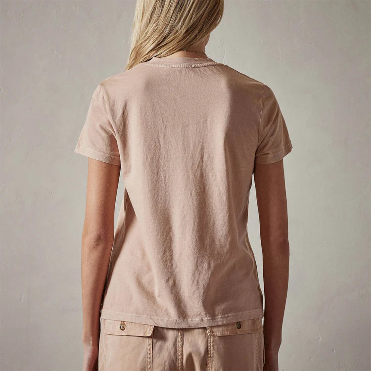 James Perse Vintage Little Boy Tee Wht Peach Pigment
