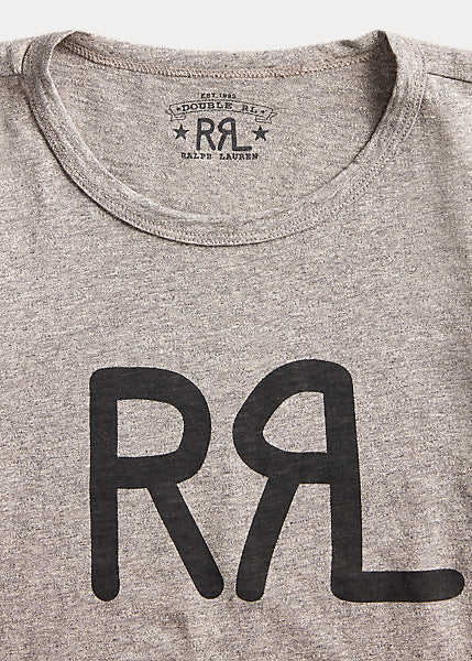 RRL Ranch SS Cotton Jersey T Heather Grey