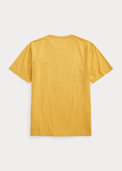 RRL SS Garment Washed Naval Graphic T Vint Gold
