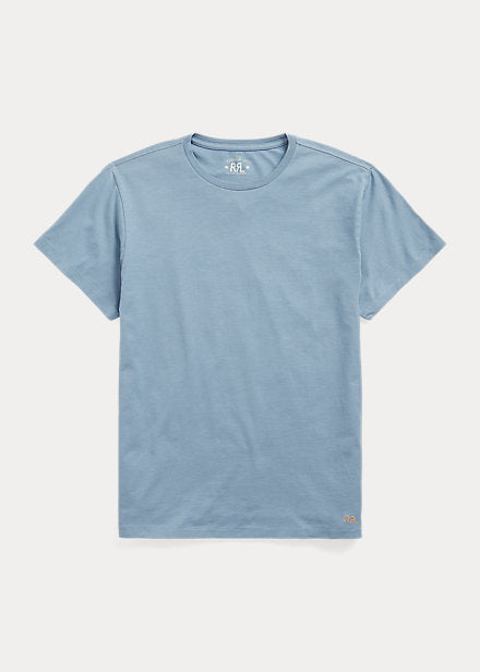 RRL SS Garment Dyed Crew T Slate Blue