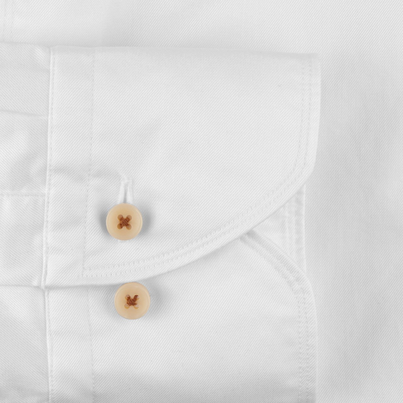 Stenstroms Fitted Casual White Twill Shirt 000