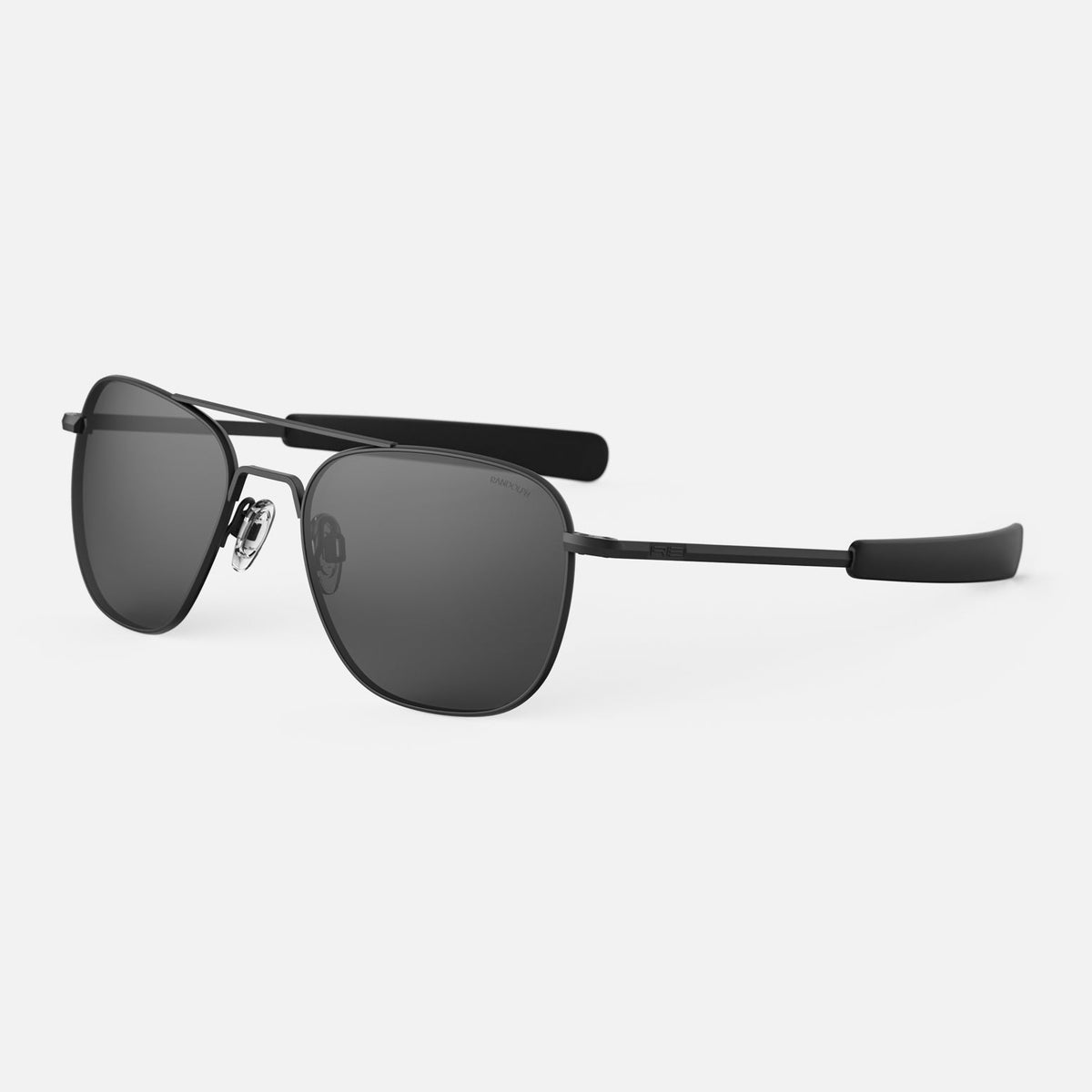 Randolph Aviator Military Special Edition sunglasses in matte black with dark lenses