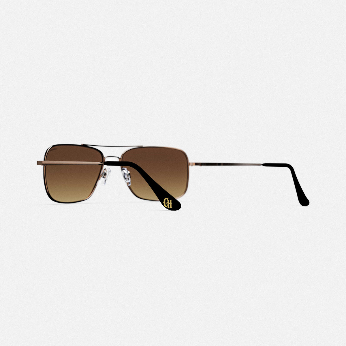 Randolph x Cole Hauser Frontier sunglasses in antique bronze with brown gradient lenses and black temples