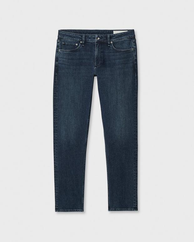 Rag & Bone Fit 3 Athletic Jean in dark indigo blue denim, slim tapered cut
