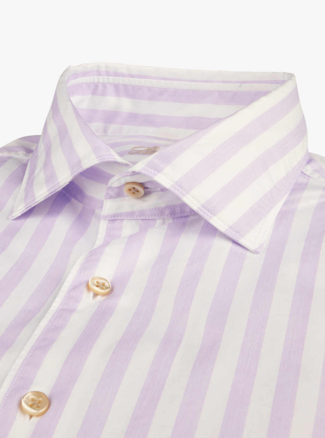 Stenstroms Fitted Dress Shirt Lavendar Stripe