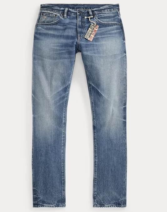 RRL Cotton Denim Slim Straight Daws Wash