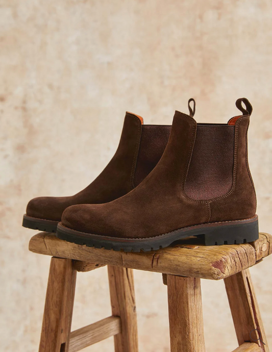 Penelope Chilvers Horatio Suede Chelsea Boot Bitter Chocolate