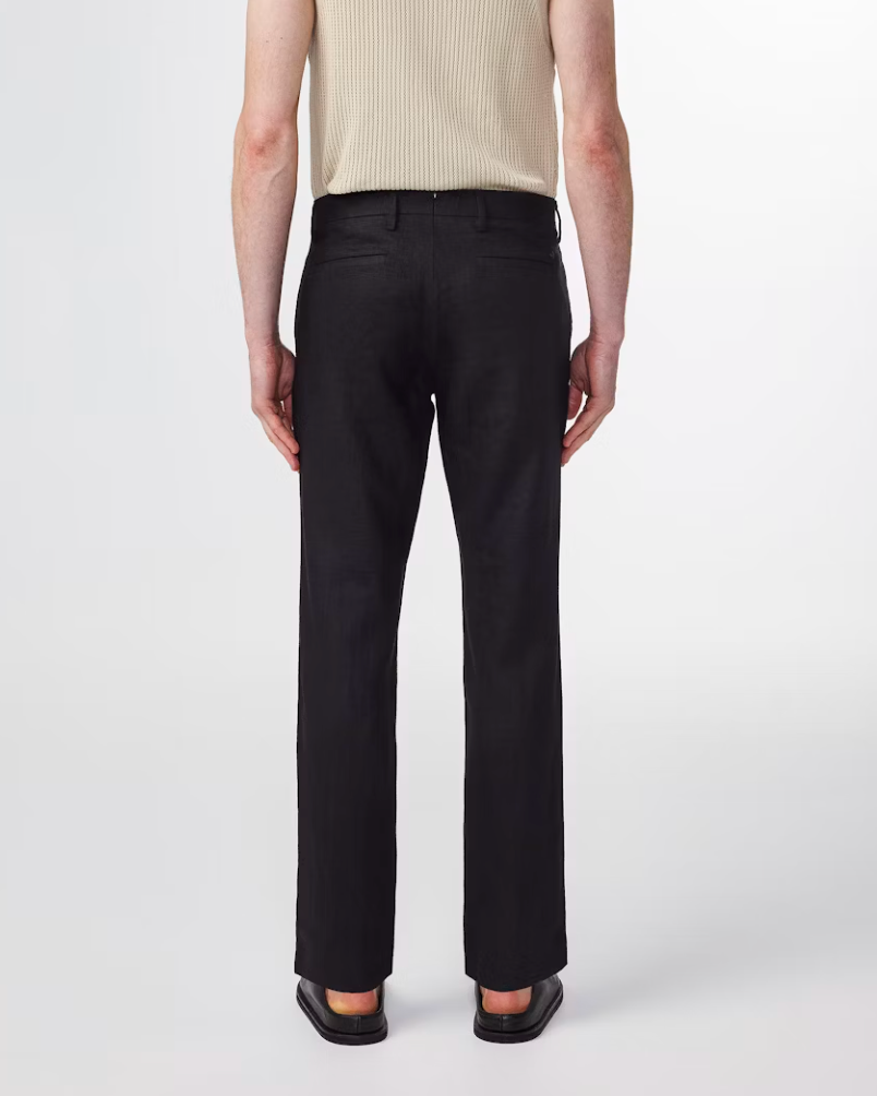 NN07 Theo Linen Pant Black